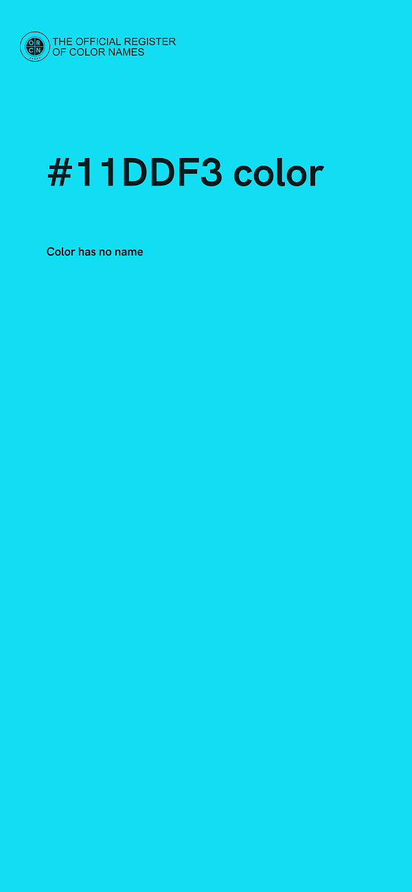 #11DDF3 color image
