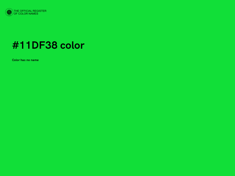 #11DF38 color image