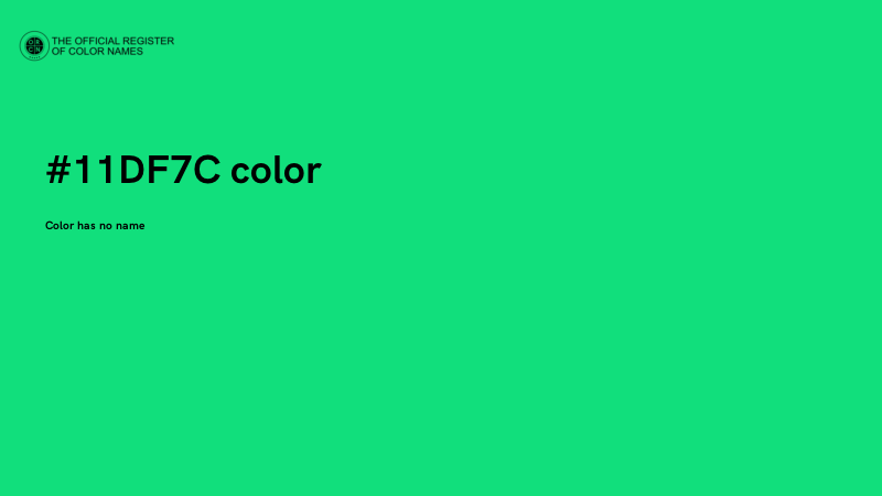 #11DF7C color image