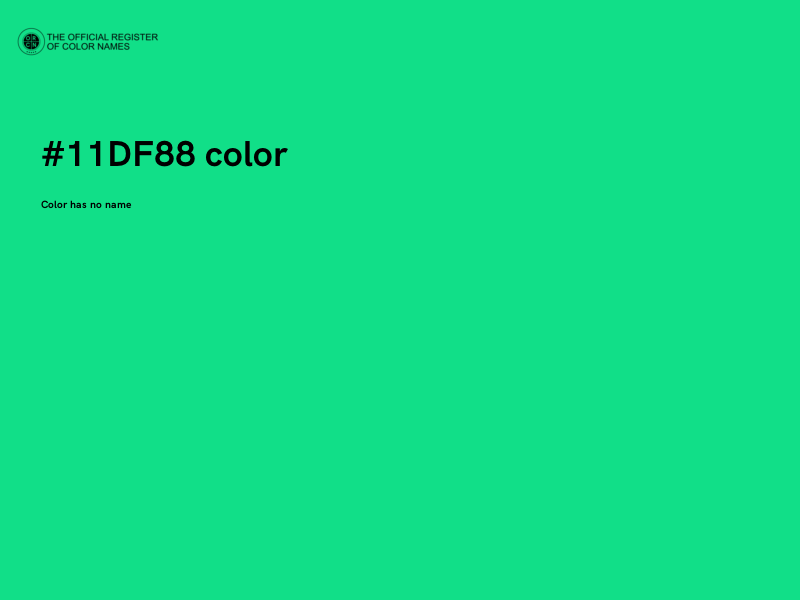 #11DF88 color image