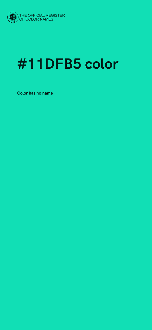 #11DFB5 color image