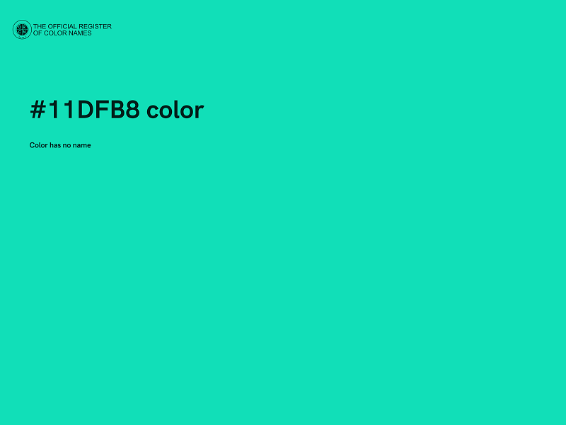 #11DFB8 color image
