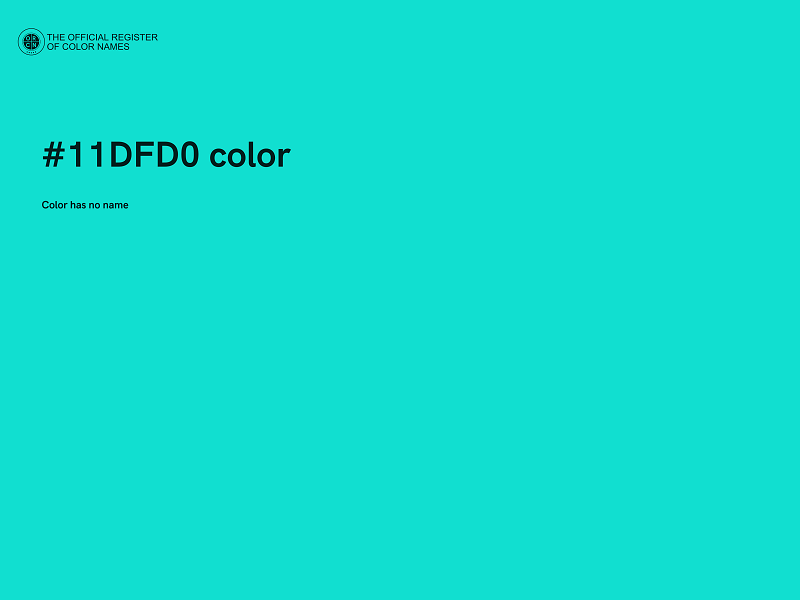 #11DFD0 color image