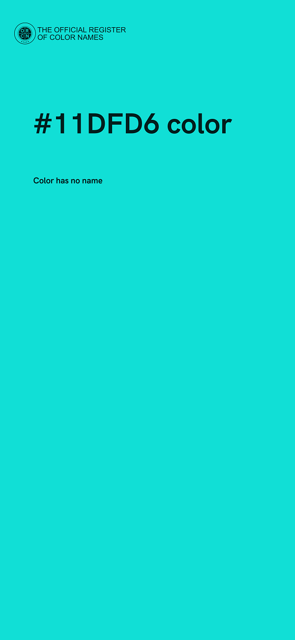 #11DFD6 color image