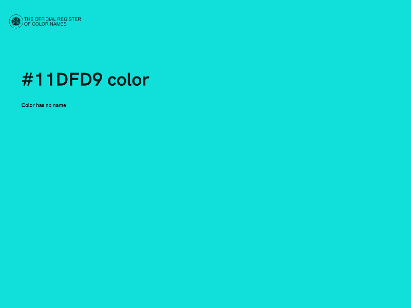 #11DFD9 color image