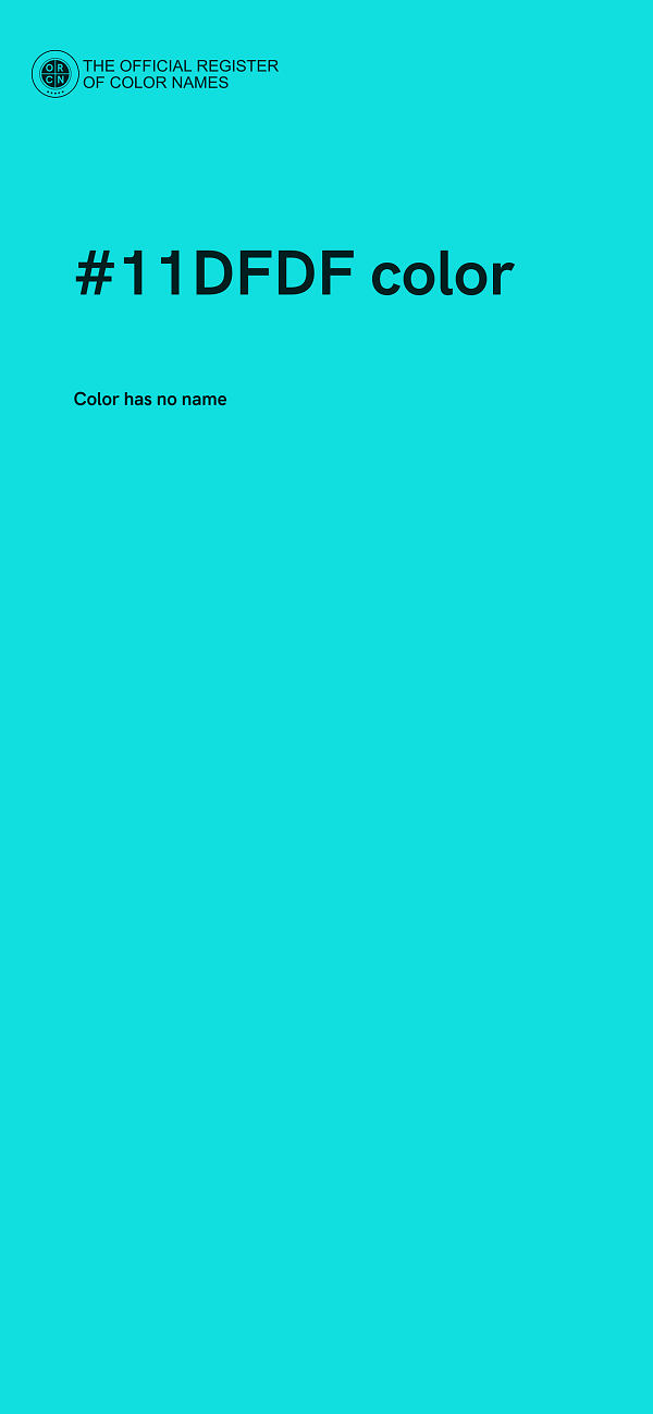 #11DFDF color image