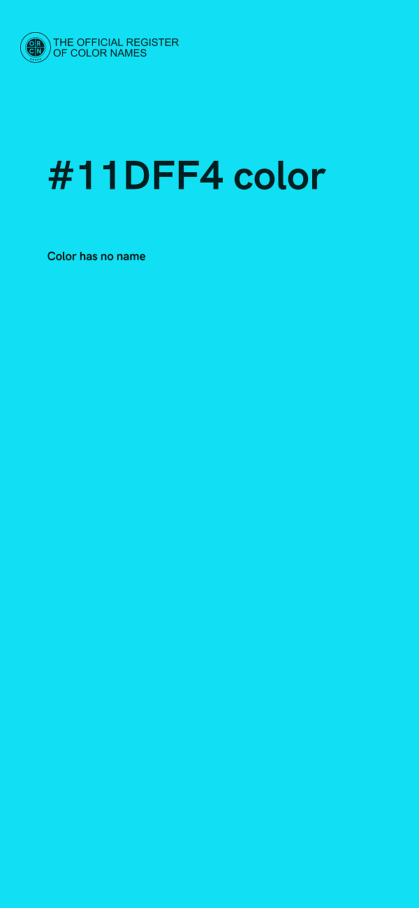 #11DFF4 color image