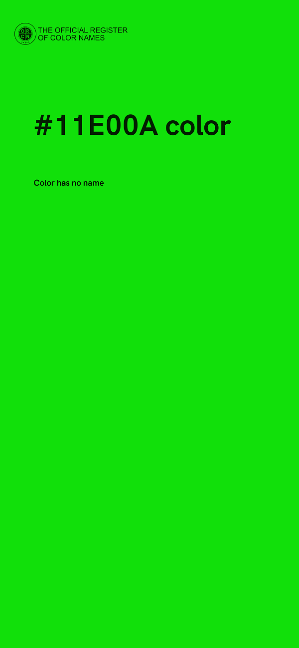 #11E00A color image