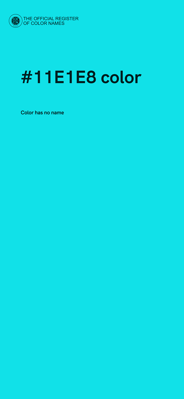 #11E1E8 color image