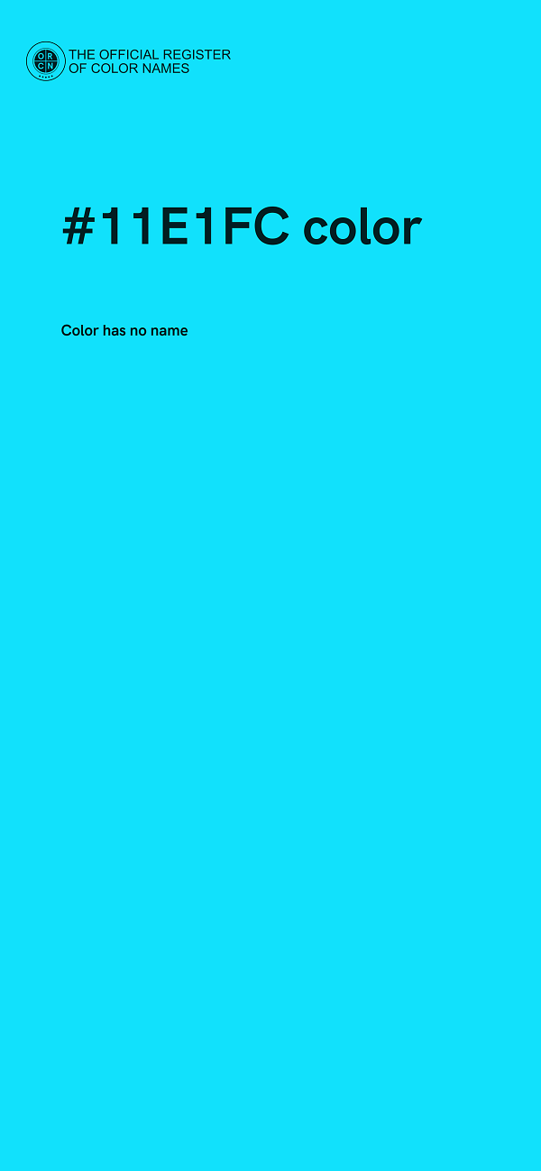 #11E1FC color image