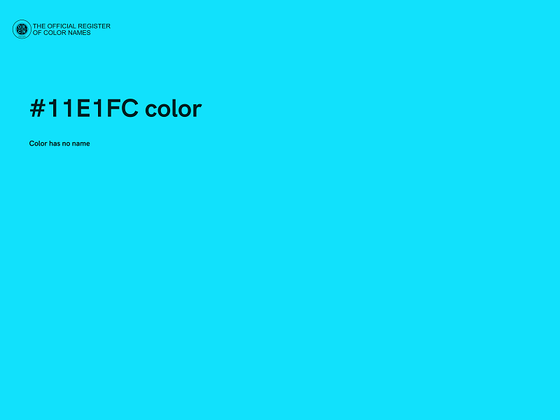 #11E1FC color image