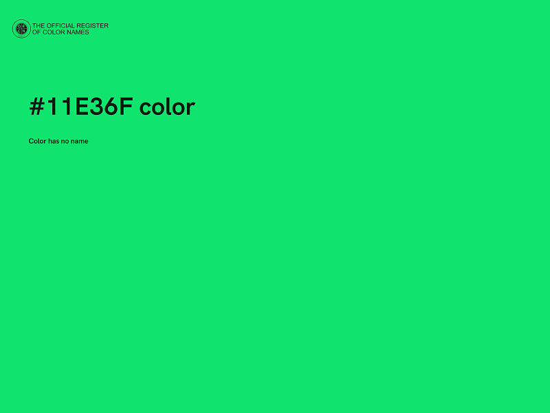 #11E36F color image