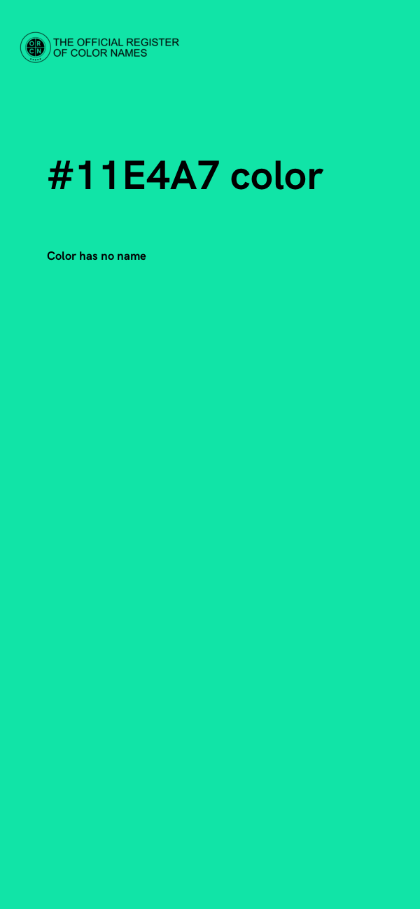 #11E4A7 color image