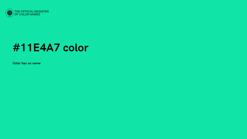 #11E4A7 color image
