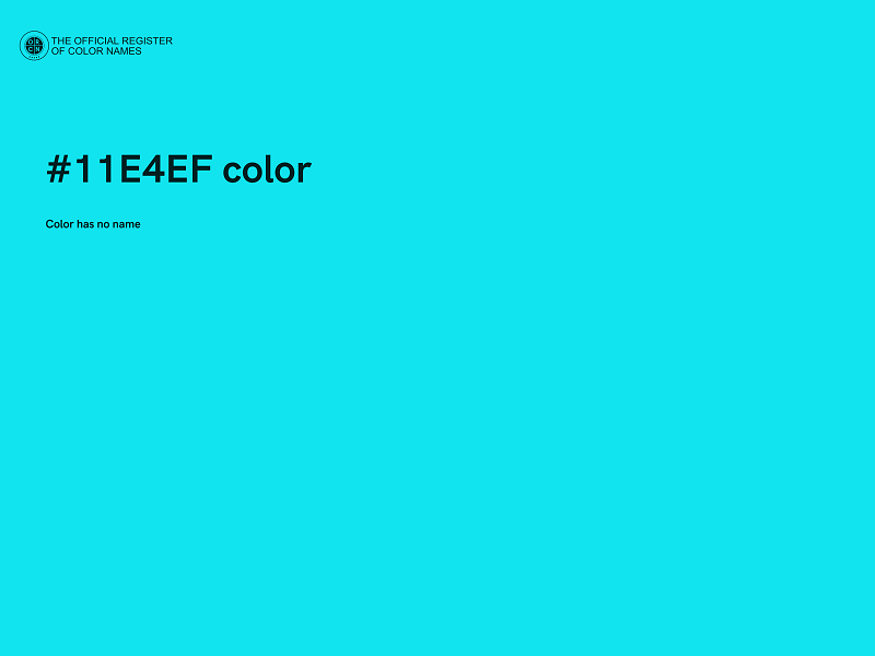 #11E4EF color image