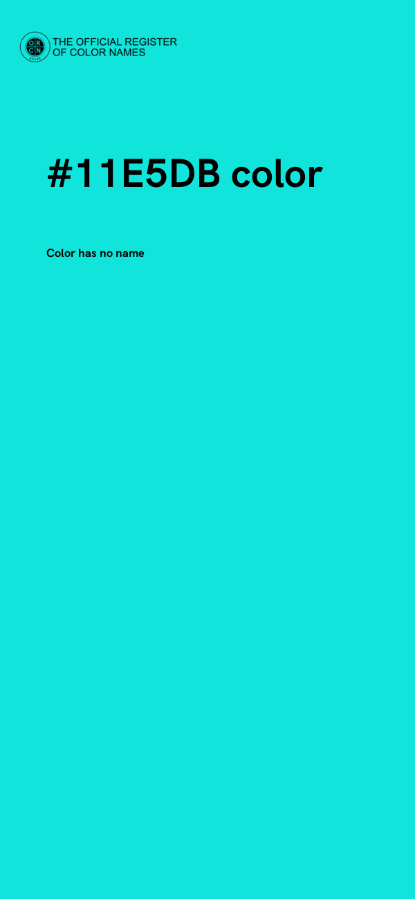 #11E5DB color image