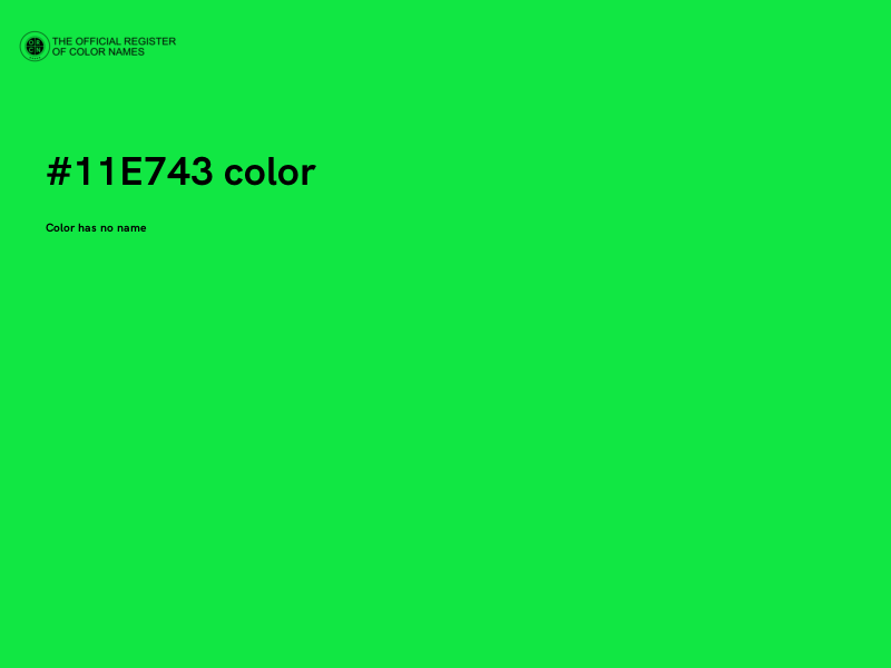 #11E743 color image