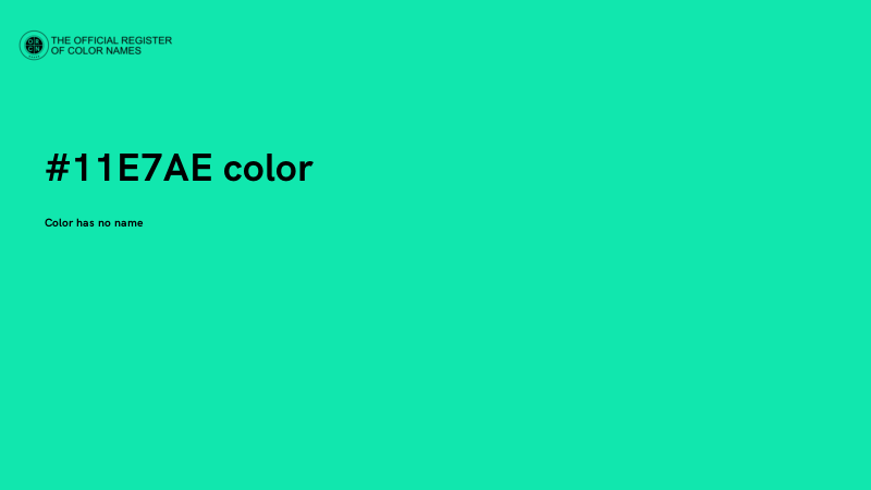 #11E7AE color image