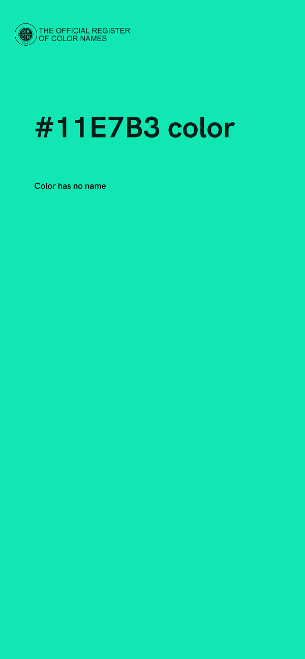 #11E7B3 color image