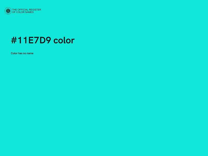 #11E7D9 color image