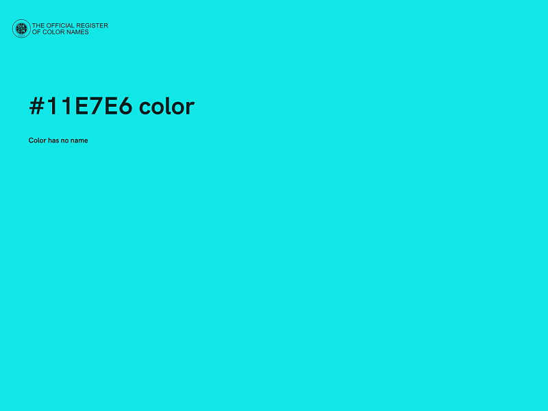 #11E7E6 color image