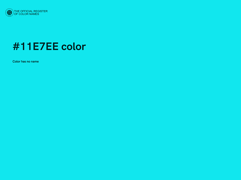 #11E7EE color image