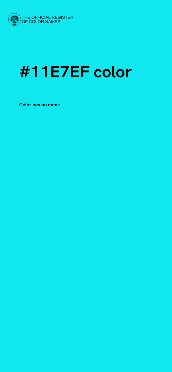 #11E7EF color image