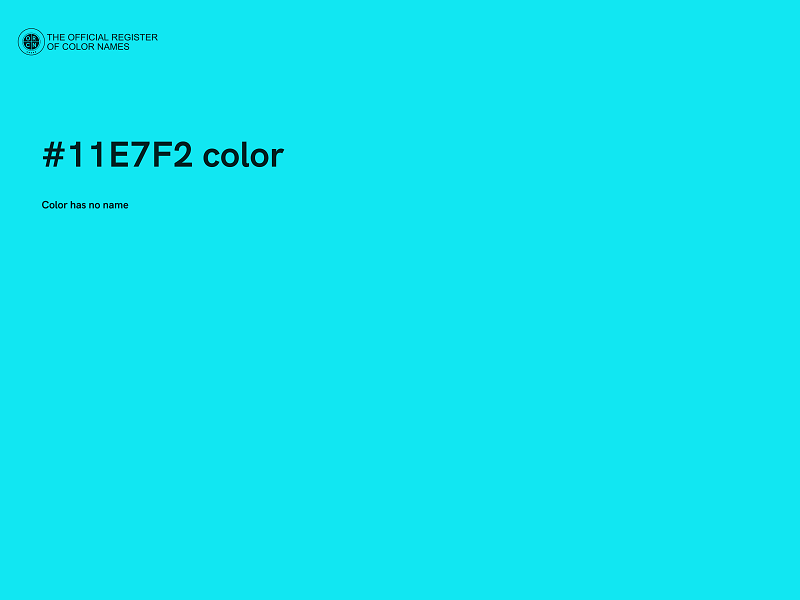 #11E7F2 color image