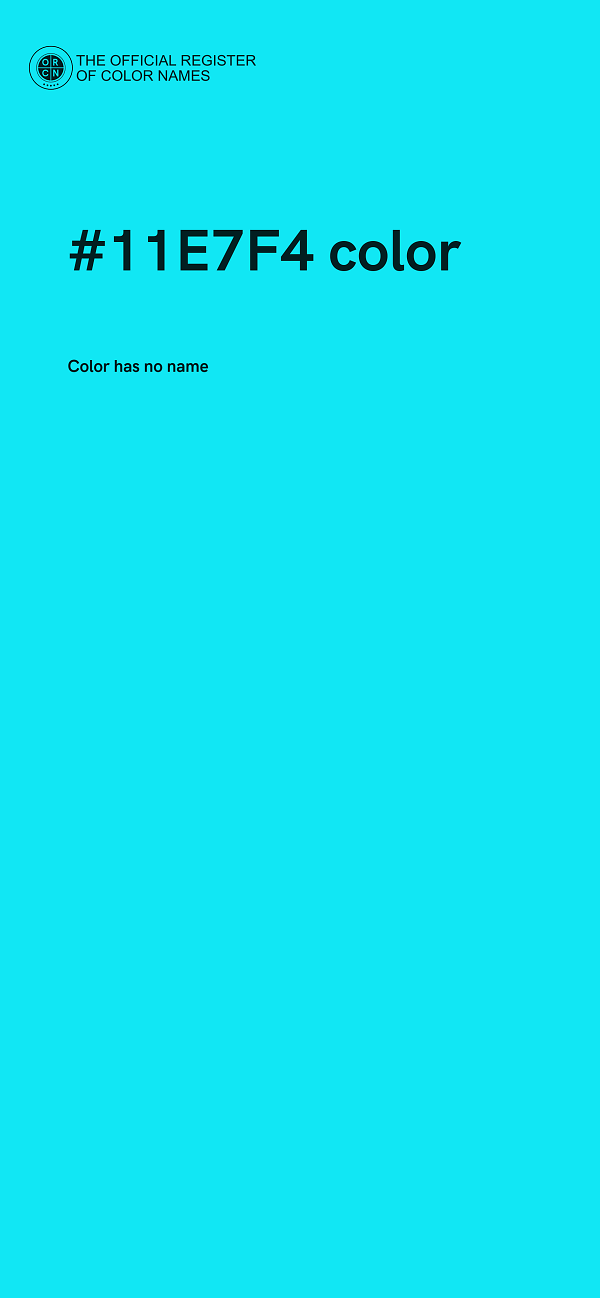 #11E7F4 color image