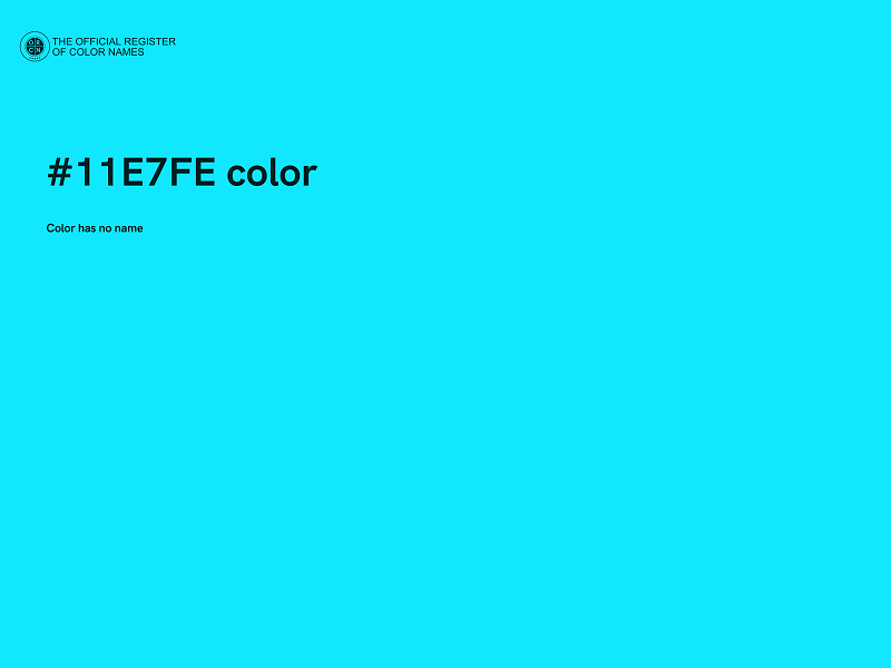 #11E7FE color image