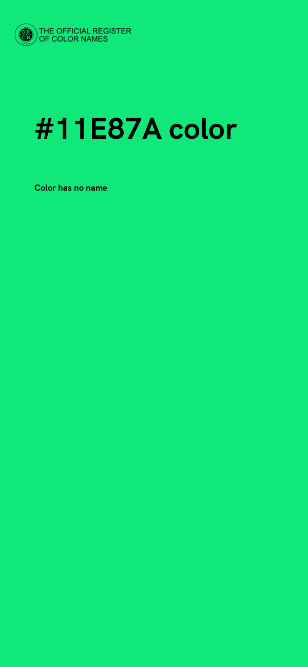 #11E87A color image
