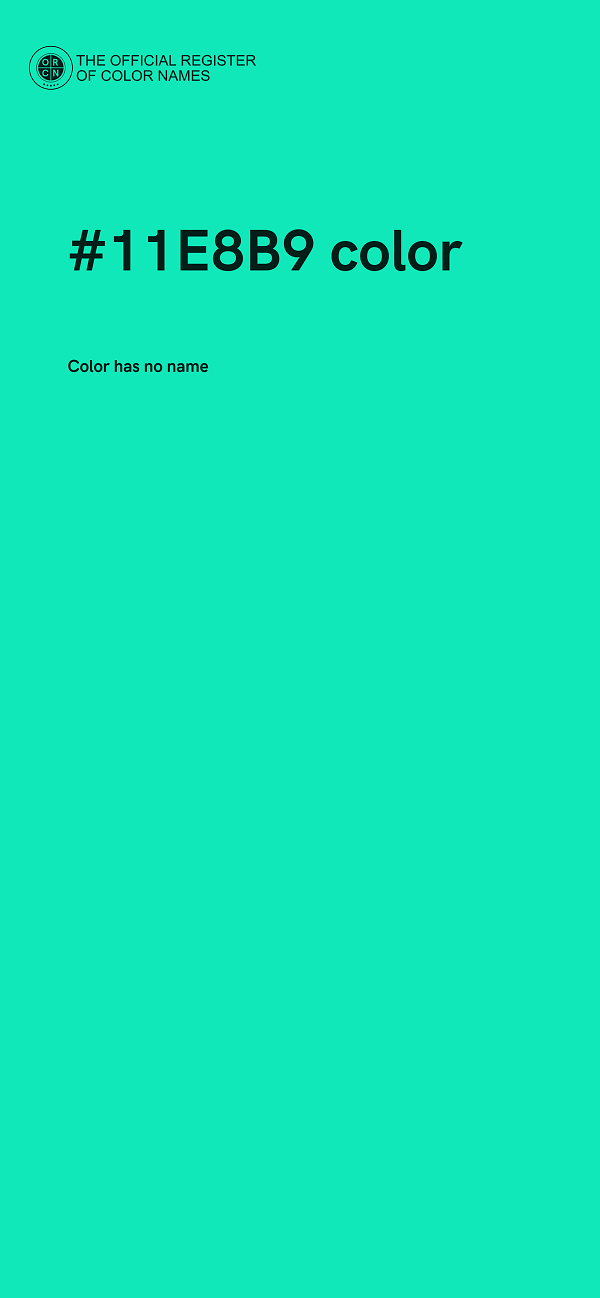 #11E8B9 color image