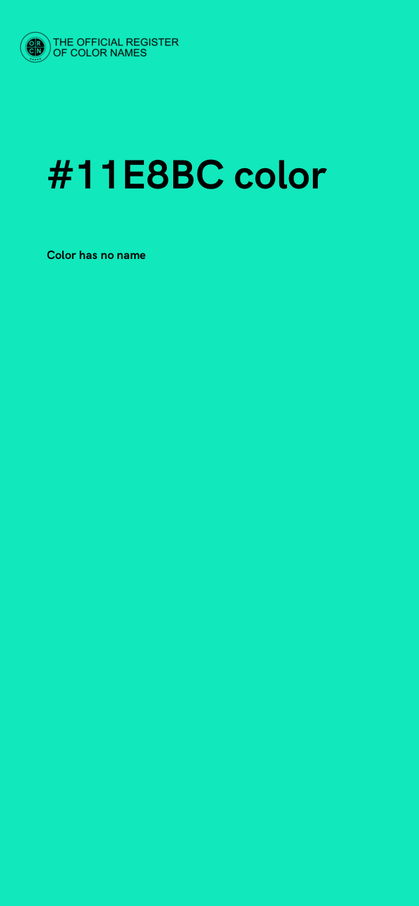 #11E8BC color image