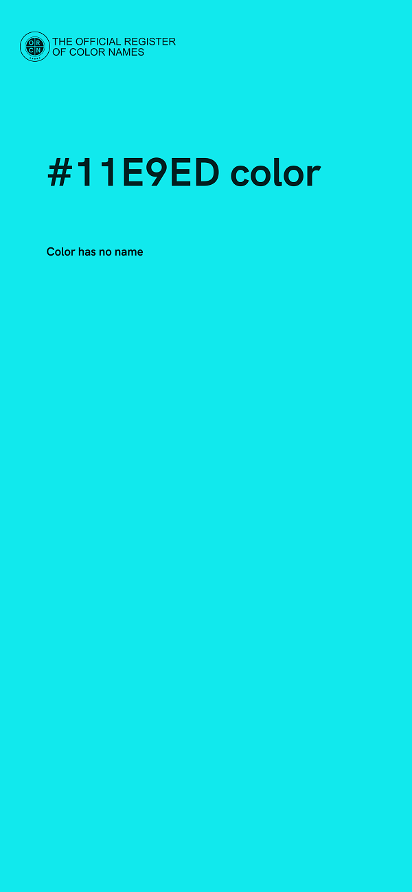 #11E9ED color image