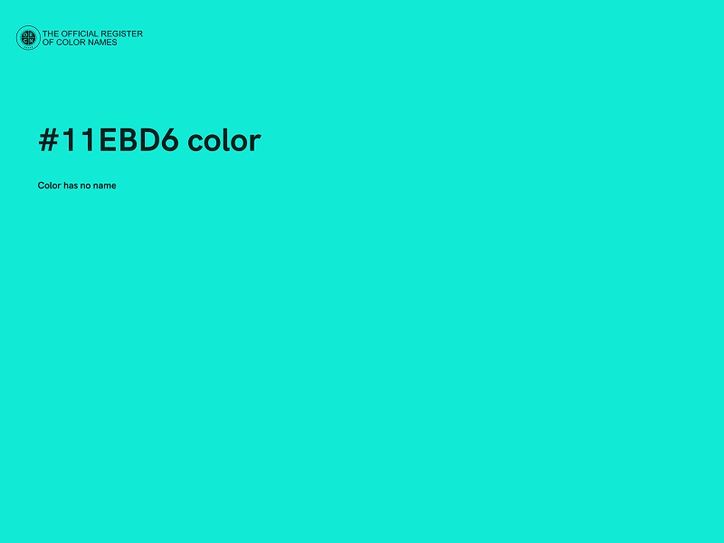#11EBD6 color image