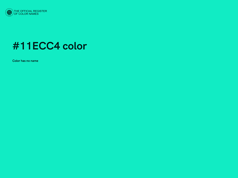 #11ECC4 color image
