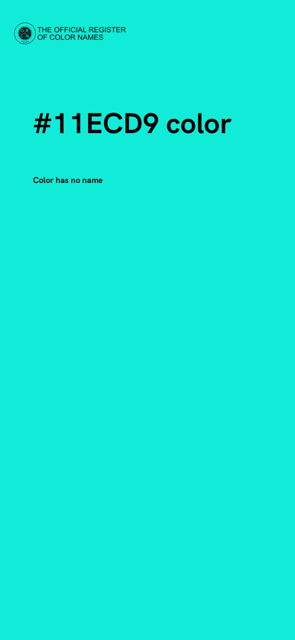 #11ECD9 color image