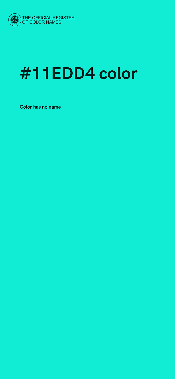 #11EDD4 color image