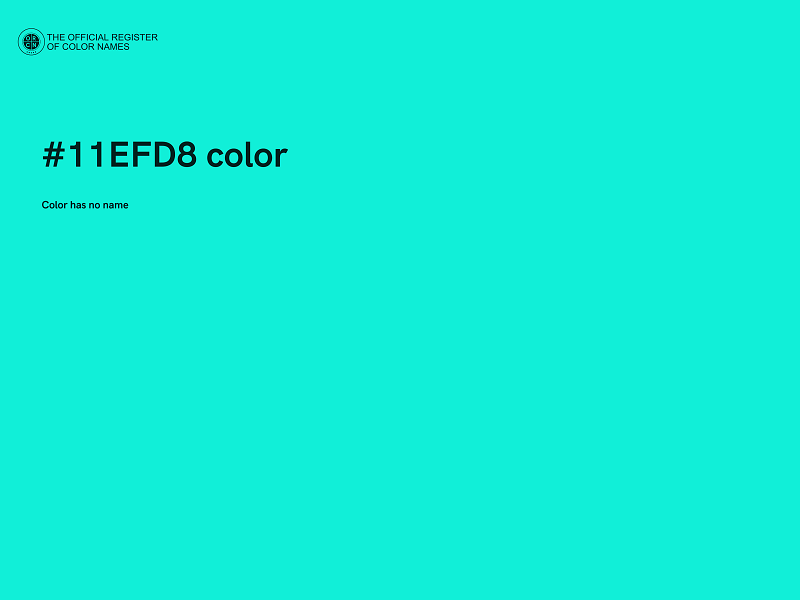 #11EFD8 color image