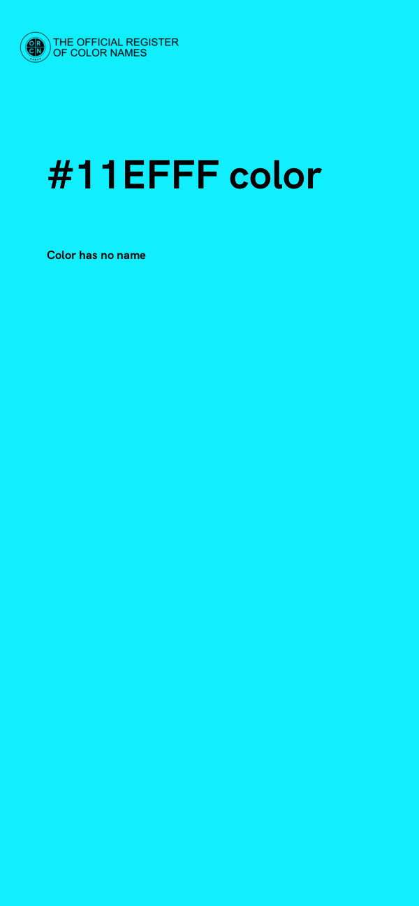 #11EFFF color image