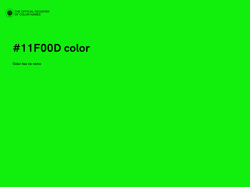 #11F00D color image