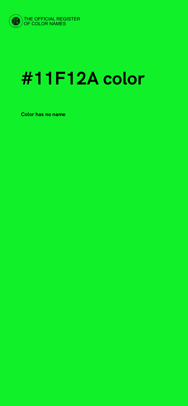 #11F12A color image