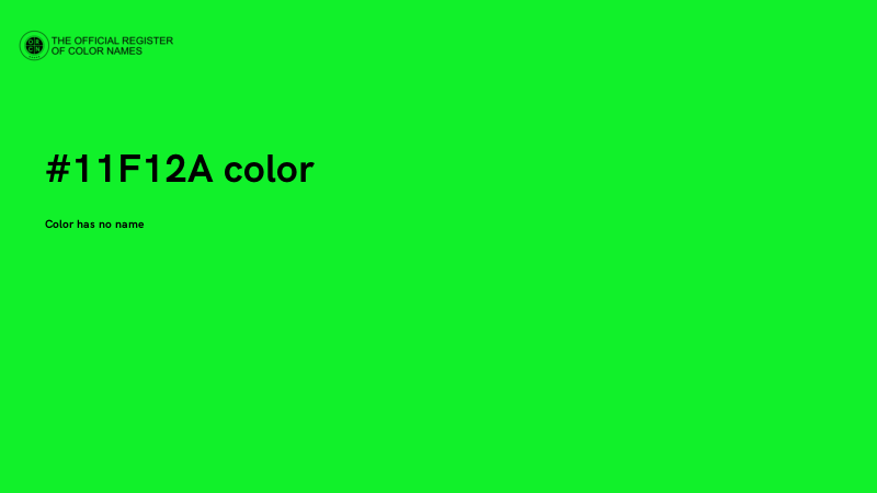 #11F12A color image