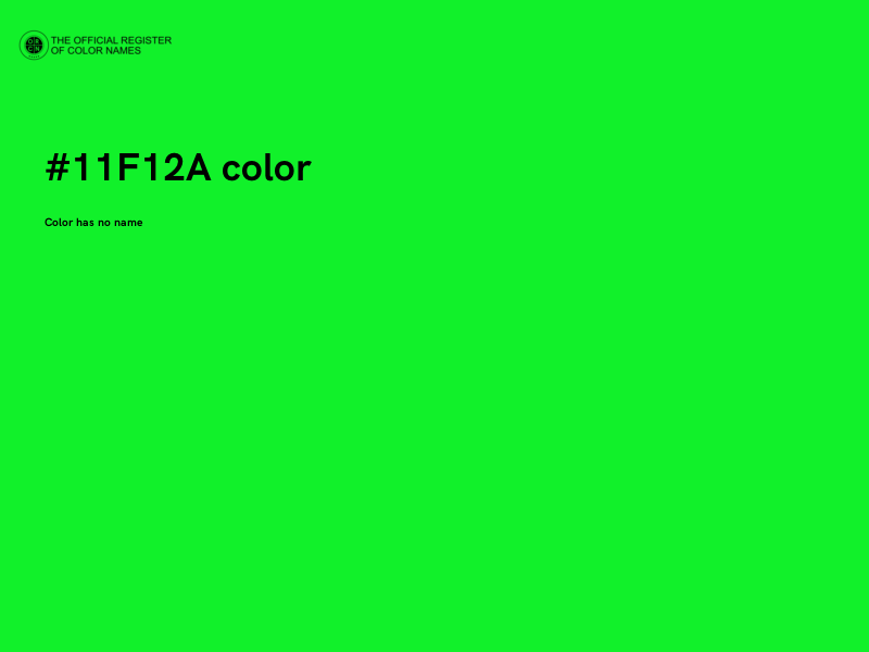 #11F12A color image