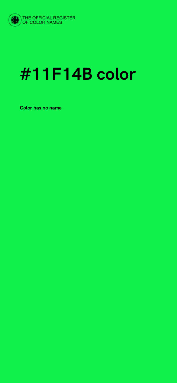 #11F14B color image
