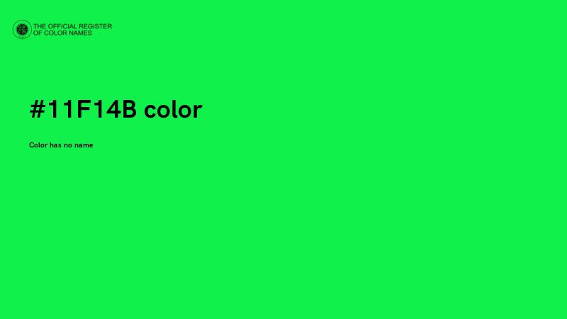 #11F14B color image