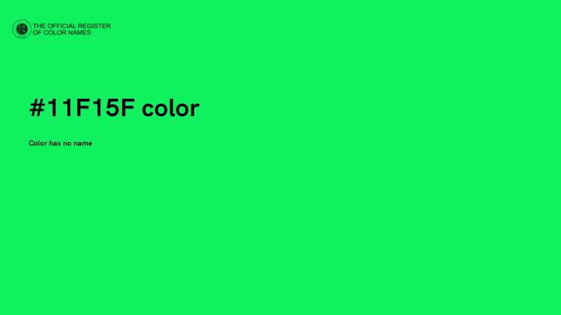 #11F15F color image