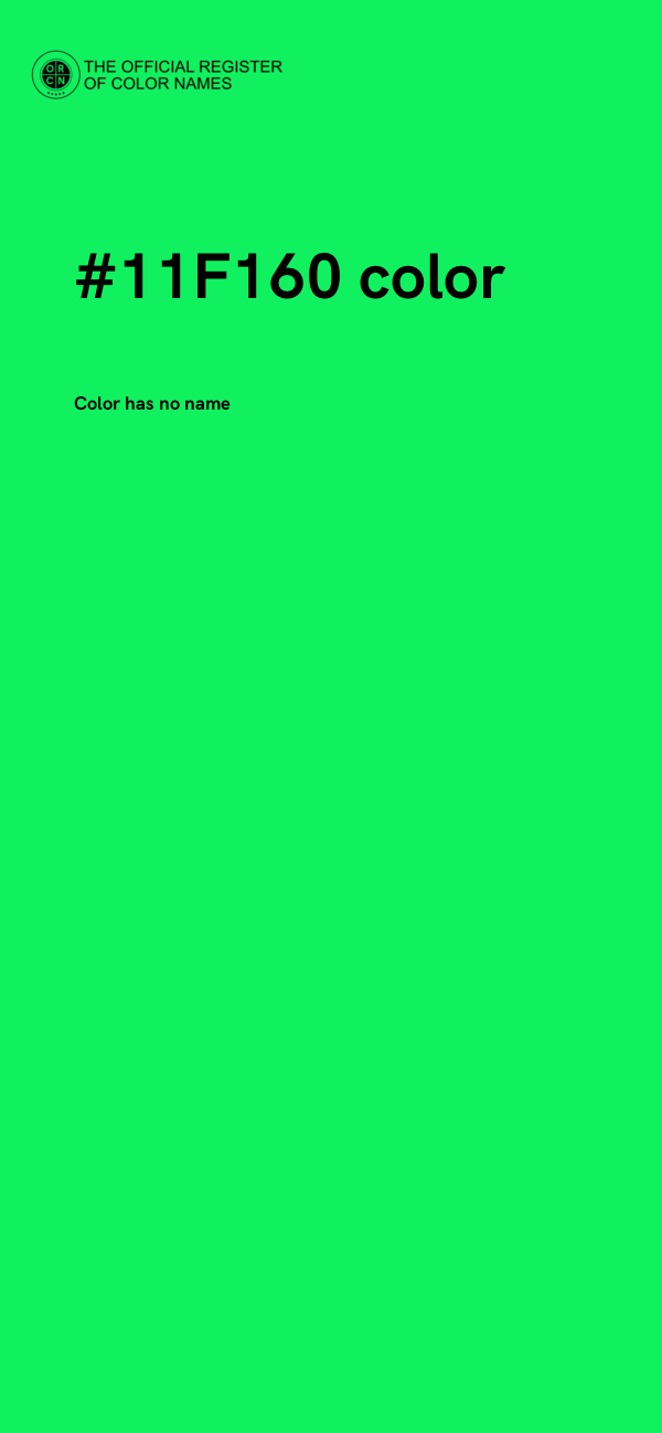 #11F160 color image