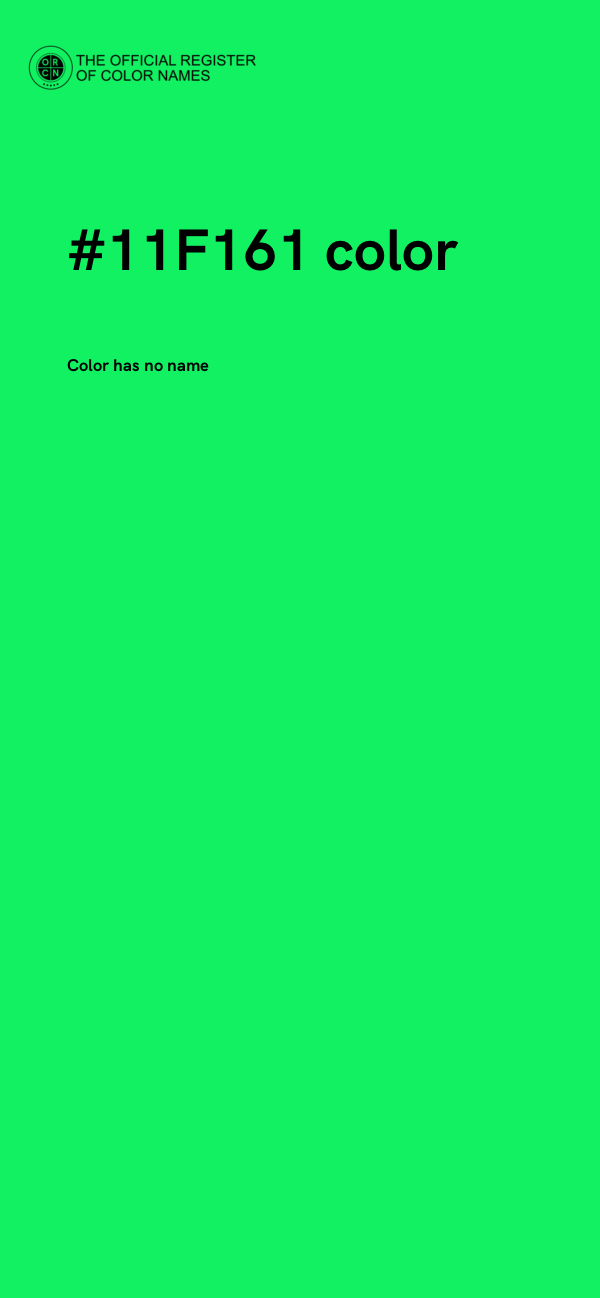 #11F161 color image