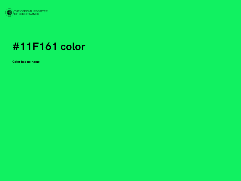 #11F161 color image